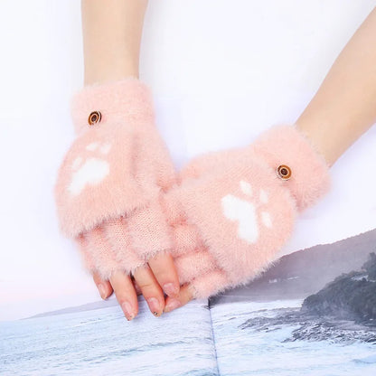 Velvet Paws Fur Cat Gloves