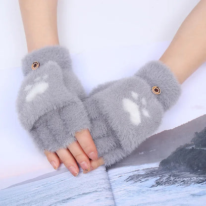 Velvet Paws Fur Cat Gloves