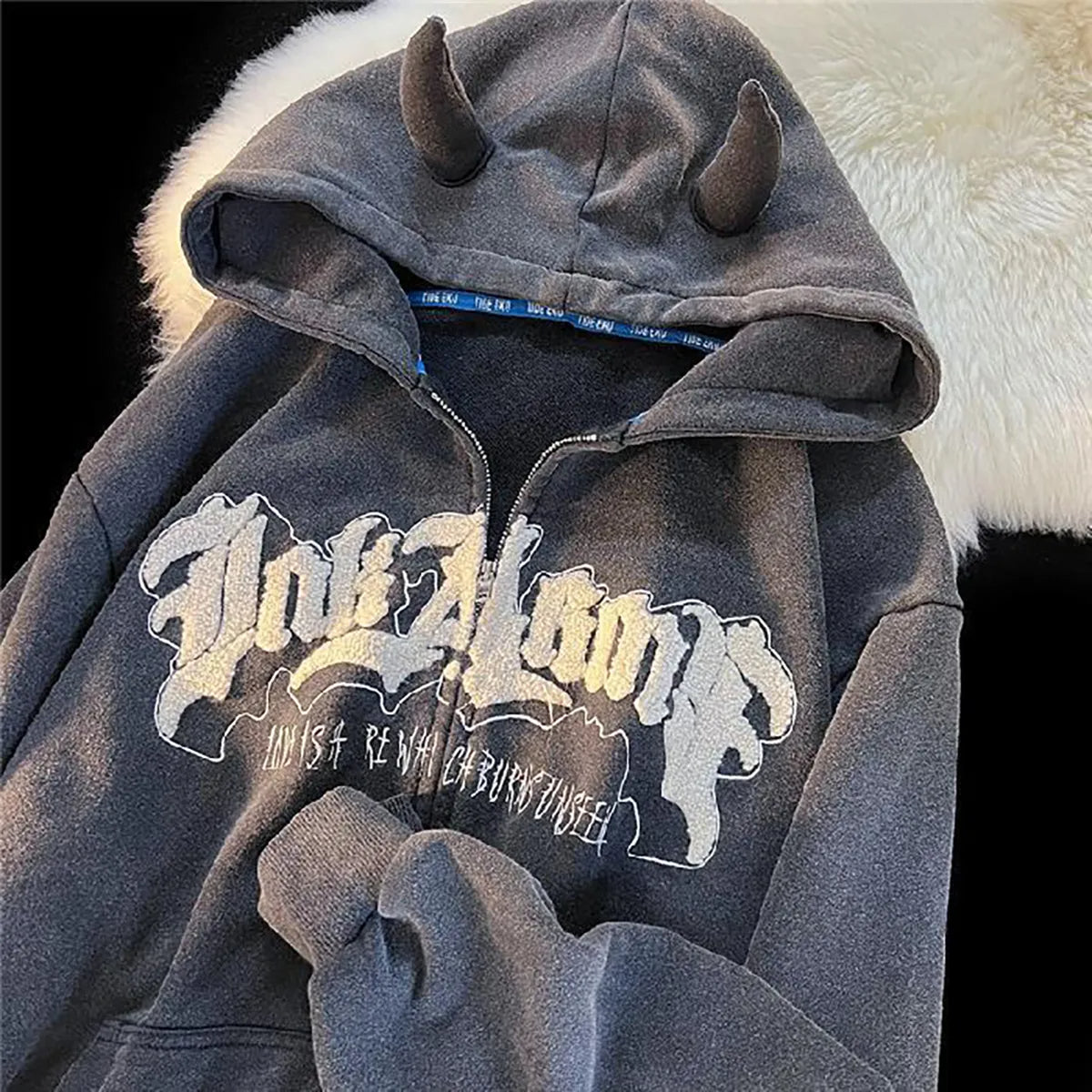 Vintage Vibe Devilish Duo Hoodie