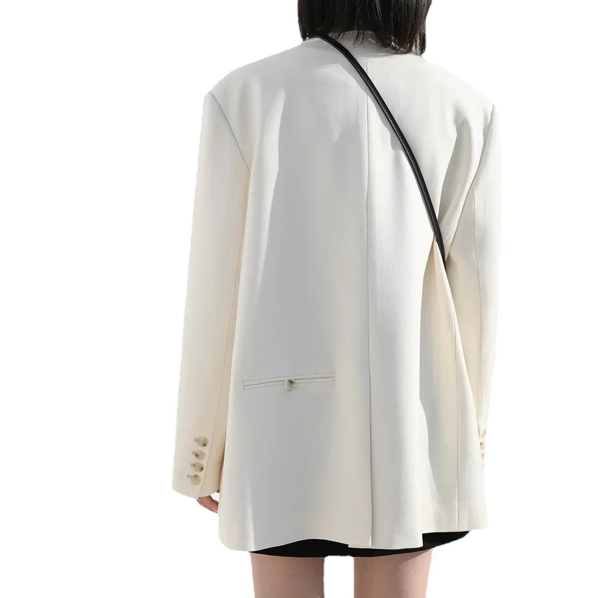 Chic Double-Breasted Blazer for Women’s Office Wear