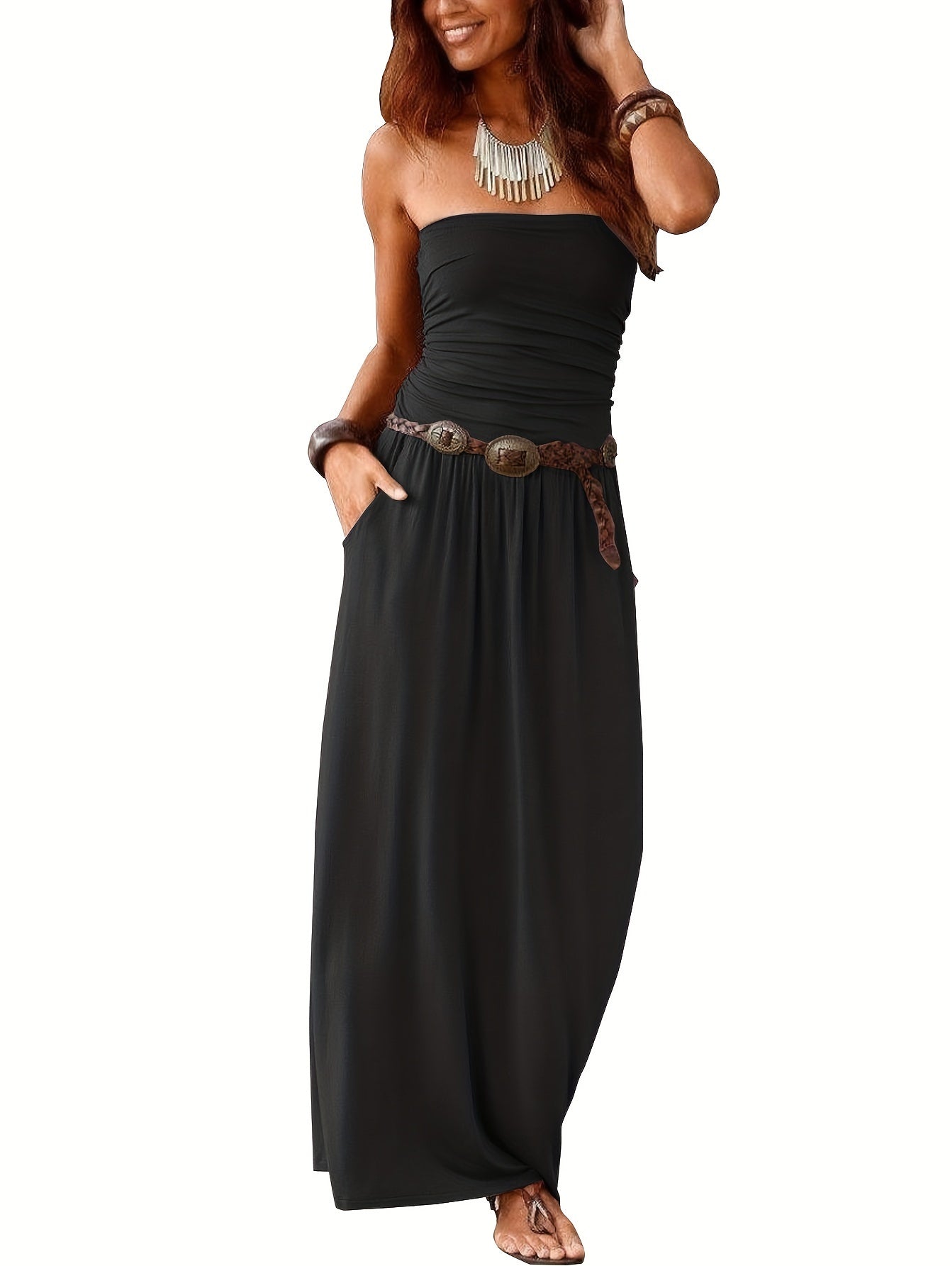 Solid Slim Tube Outfits Date Night Dress