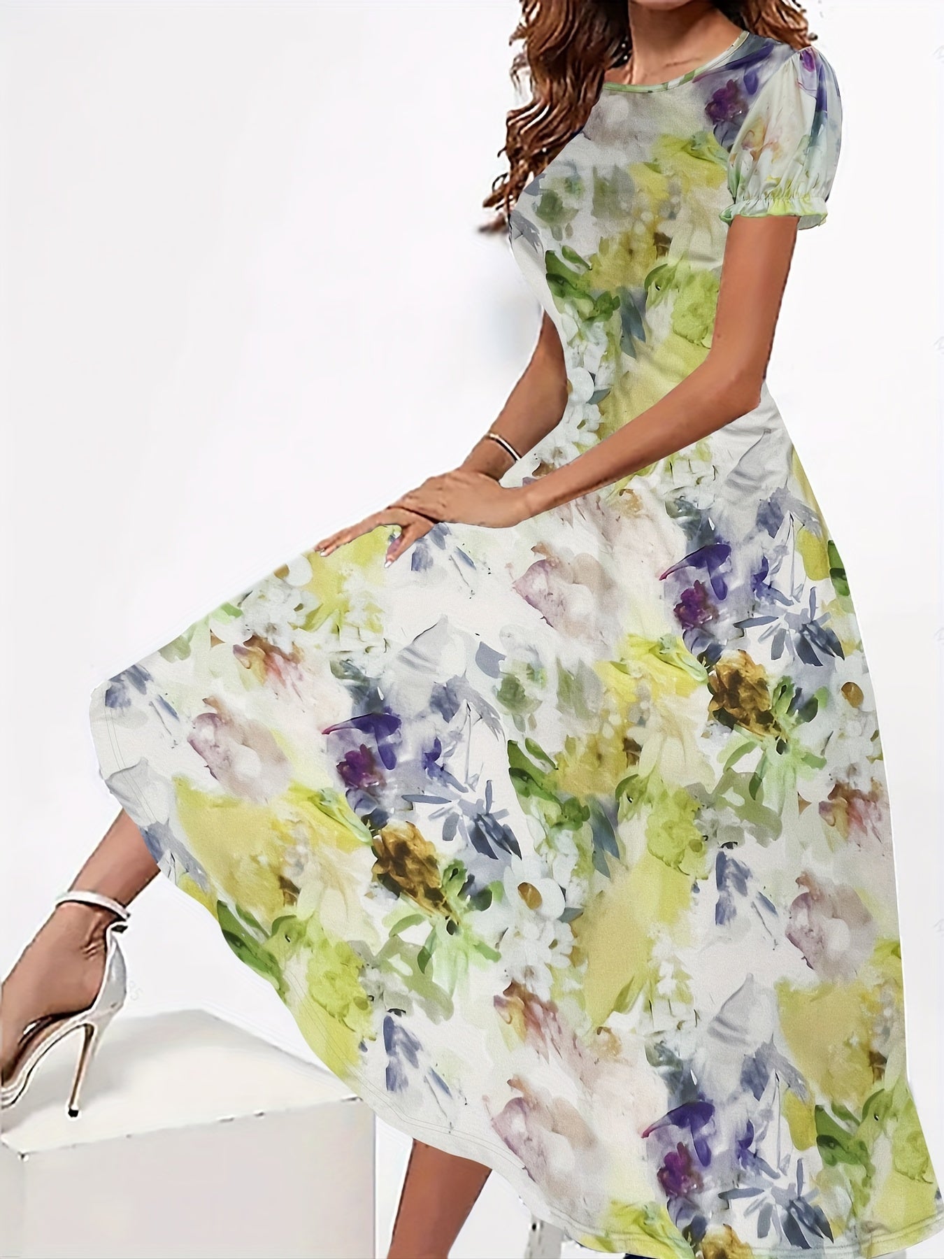 Blossoming To Impress Floral Print Dress