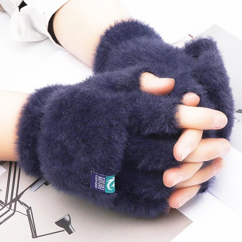 Velvet Paws Fur Cat Gloves