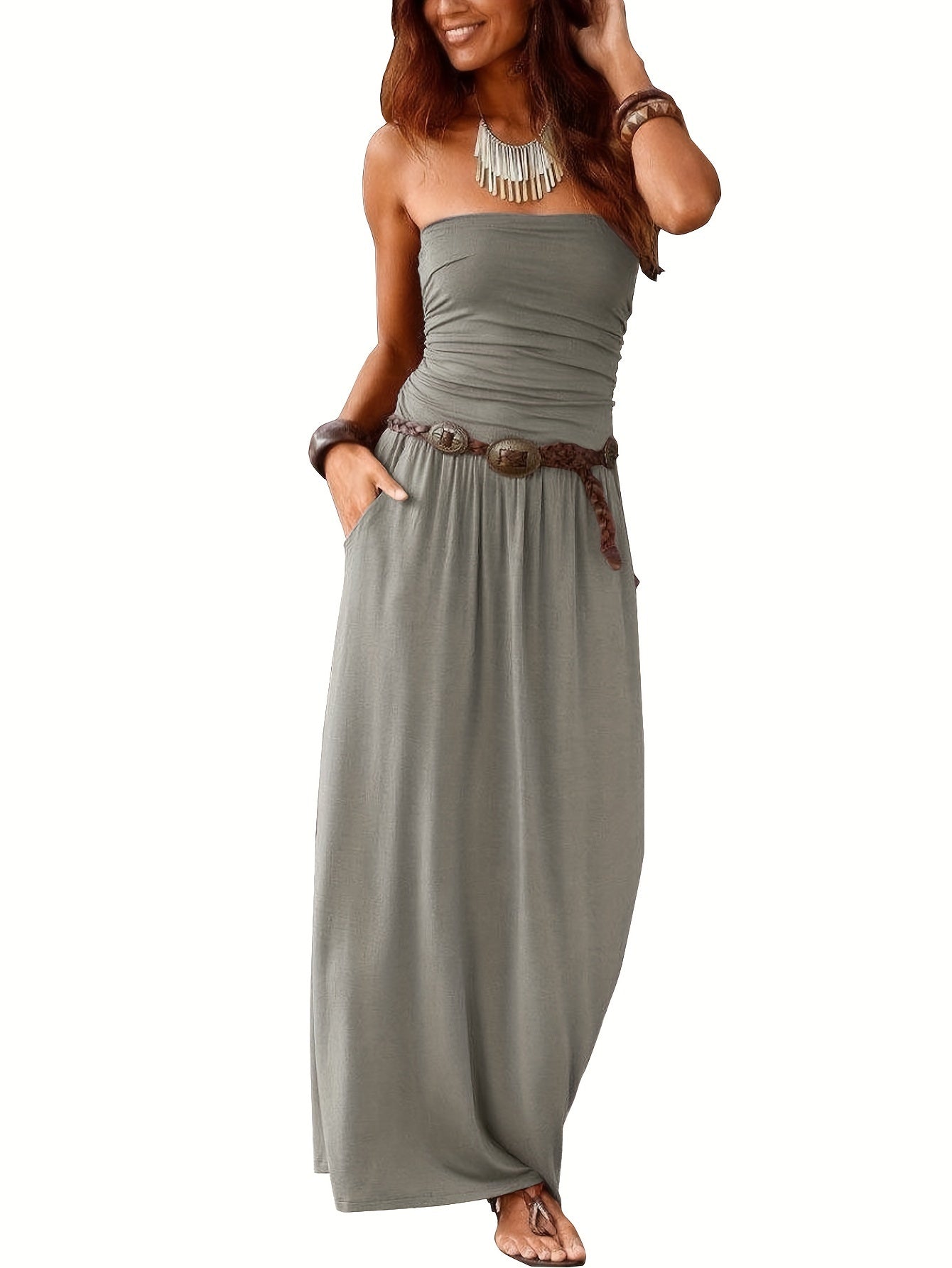 Solid Slim Tube Outfits Date Night Dress