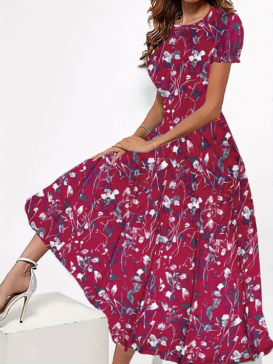 Blossoming To Impress Floral Print Dress