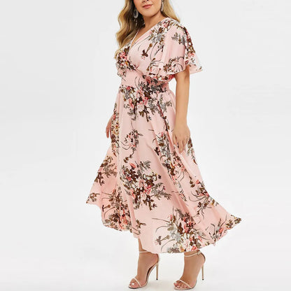 Plus Size Floral Boho Beach Dress