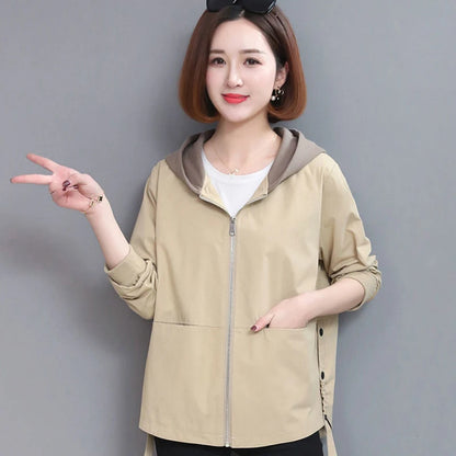 Loose Fit Double Layer Printed Jacket for Women