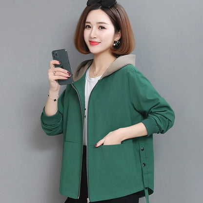 Loose Fit Double Layer Printed Jacket for Women