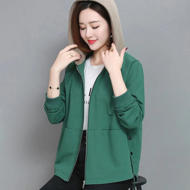 Loose Fit Double Layer Printed Jacket for Women