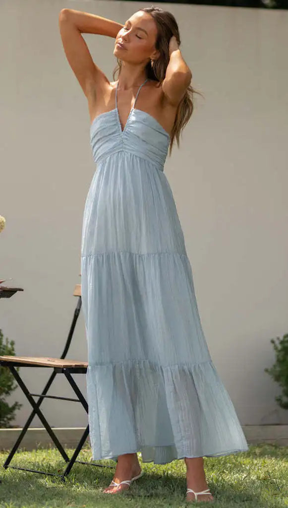 Beachside Boho Chiffon Dress