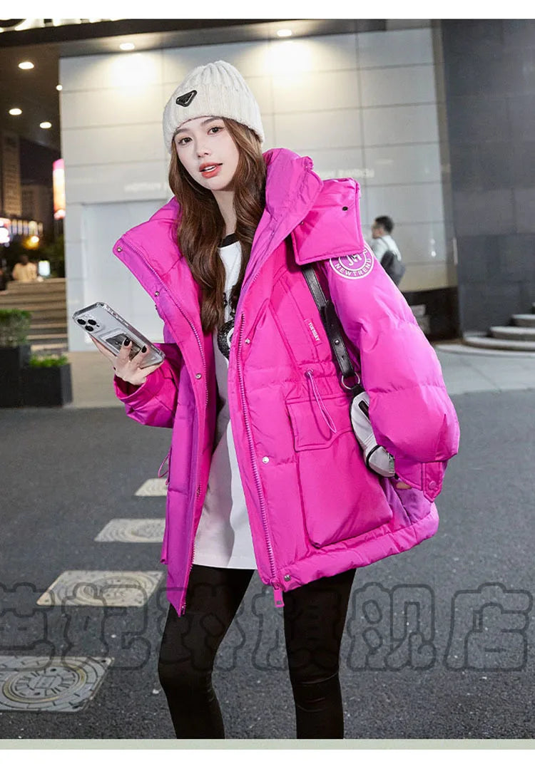 Korean Chic Women's Outwear Puffer Jacket