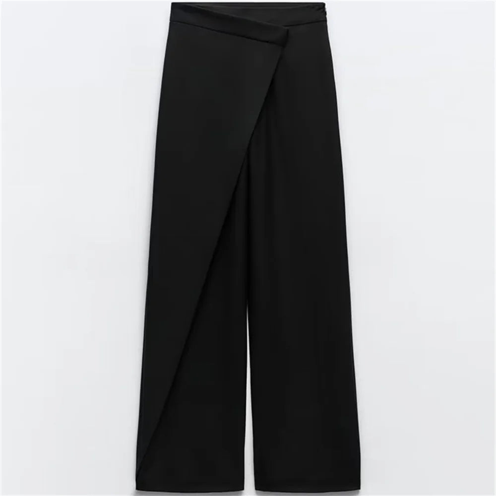 Trendy Women's Loose Fit Pants with Zipper Accents