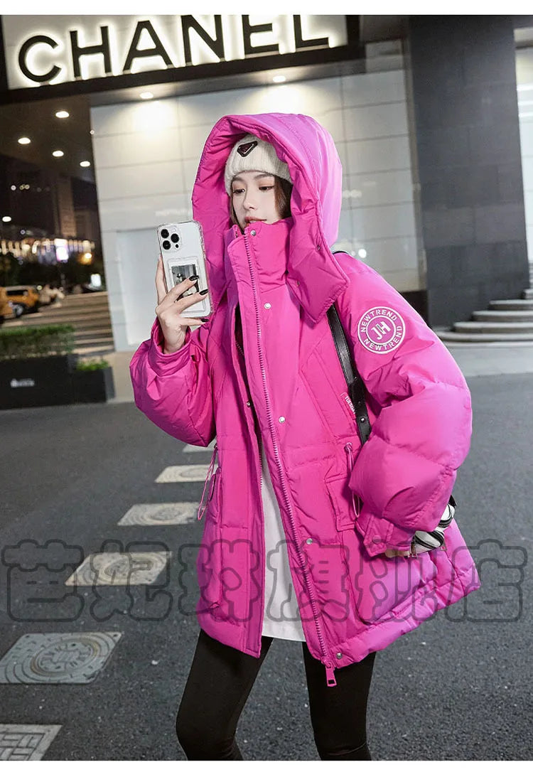 Korean Chic Women's Outwear Puffer Jacket