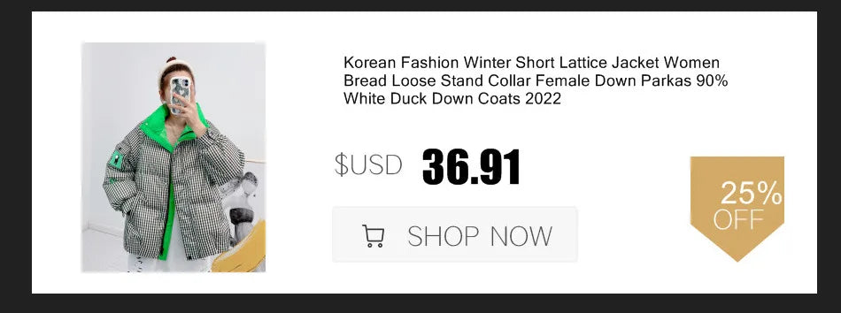 Korean Chic Women's Outwear Puffer Jacket