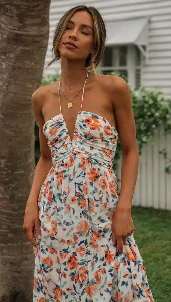 Beachside Boho Chiffon Dress