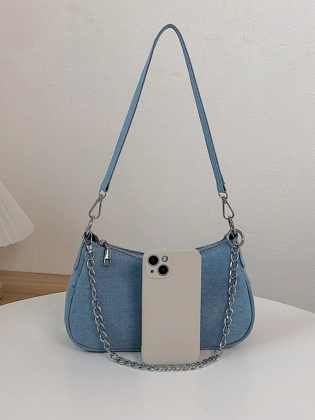 Trendy Mini Denim Crossbody Bag