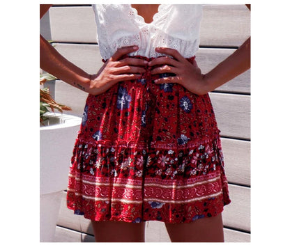 Summer Breeze Floral Ruffle Skirt