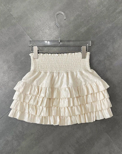 Ruffle Charm High Waist Skirt