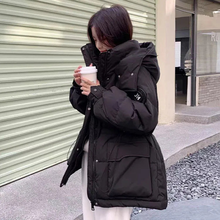 Korean Chic Women's Outwear Puffer Jacket