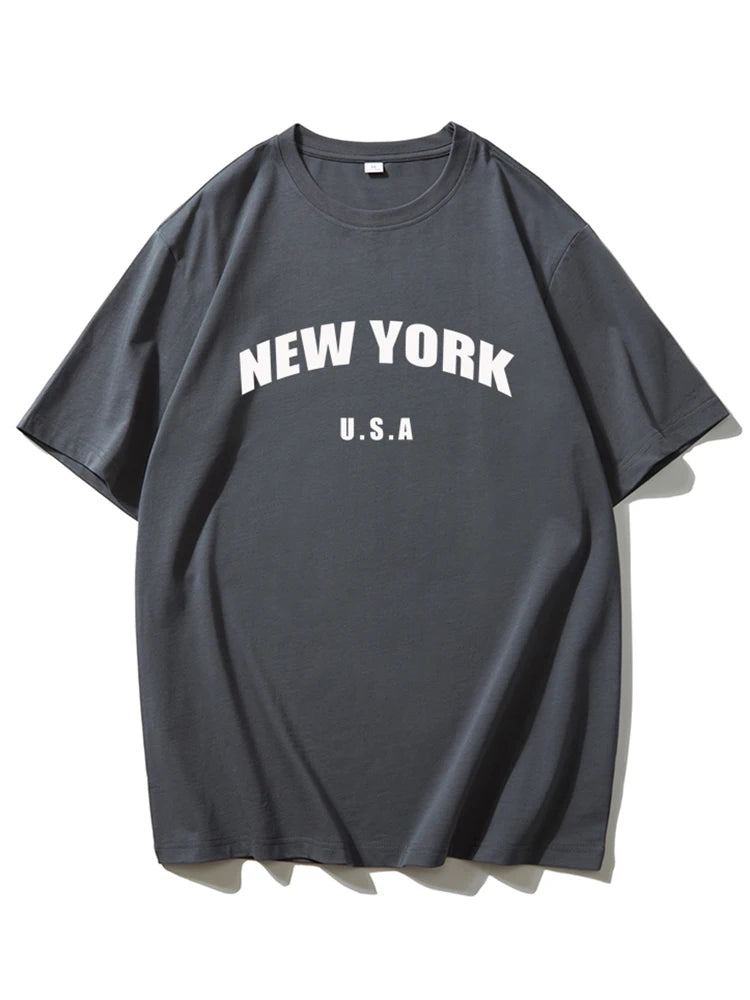 Casual NY Letter Plus Size T-Shirt