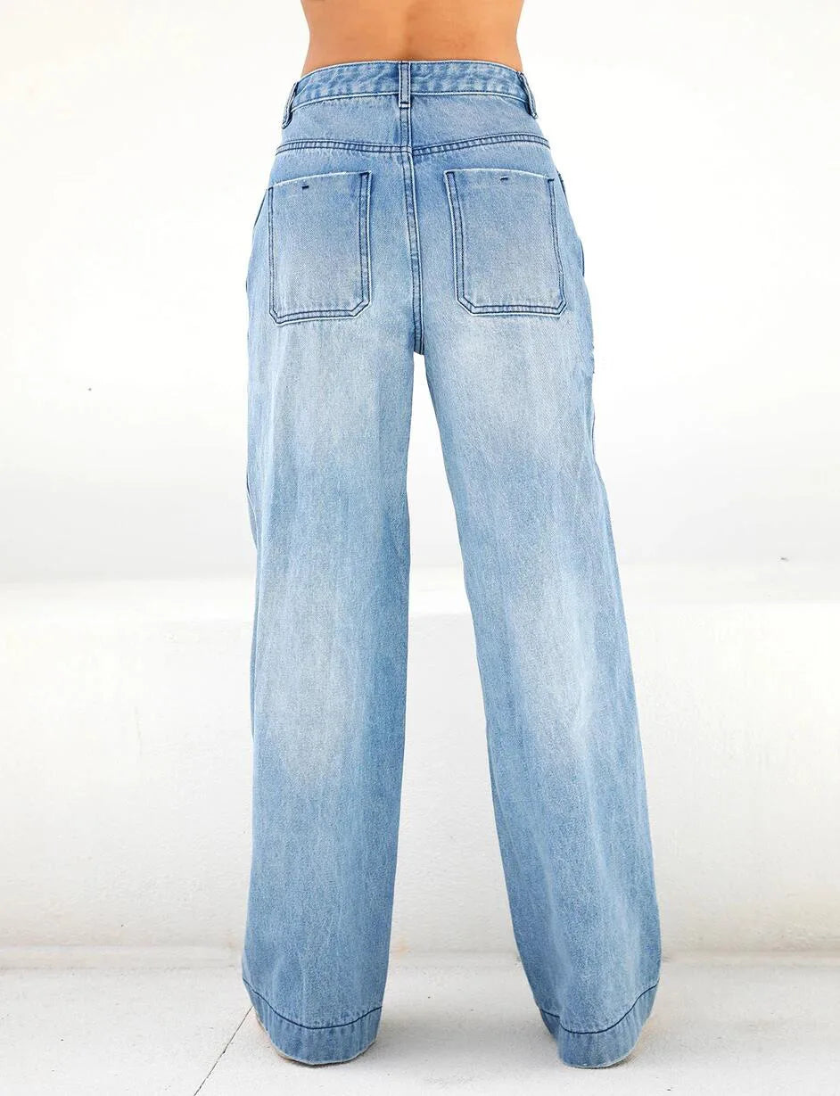 Relaxed Fit High Waist Jeans