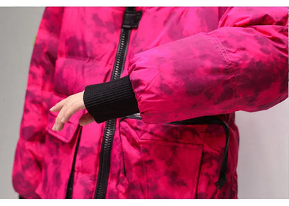 Harajuku Vibes Oversized Printed Puffer for Women