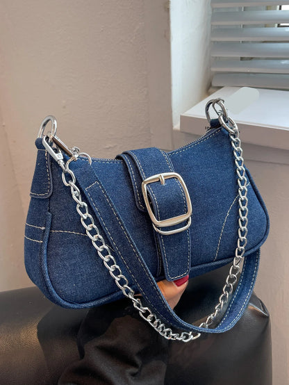 Trendy Mini Denim Crossbody Bag