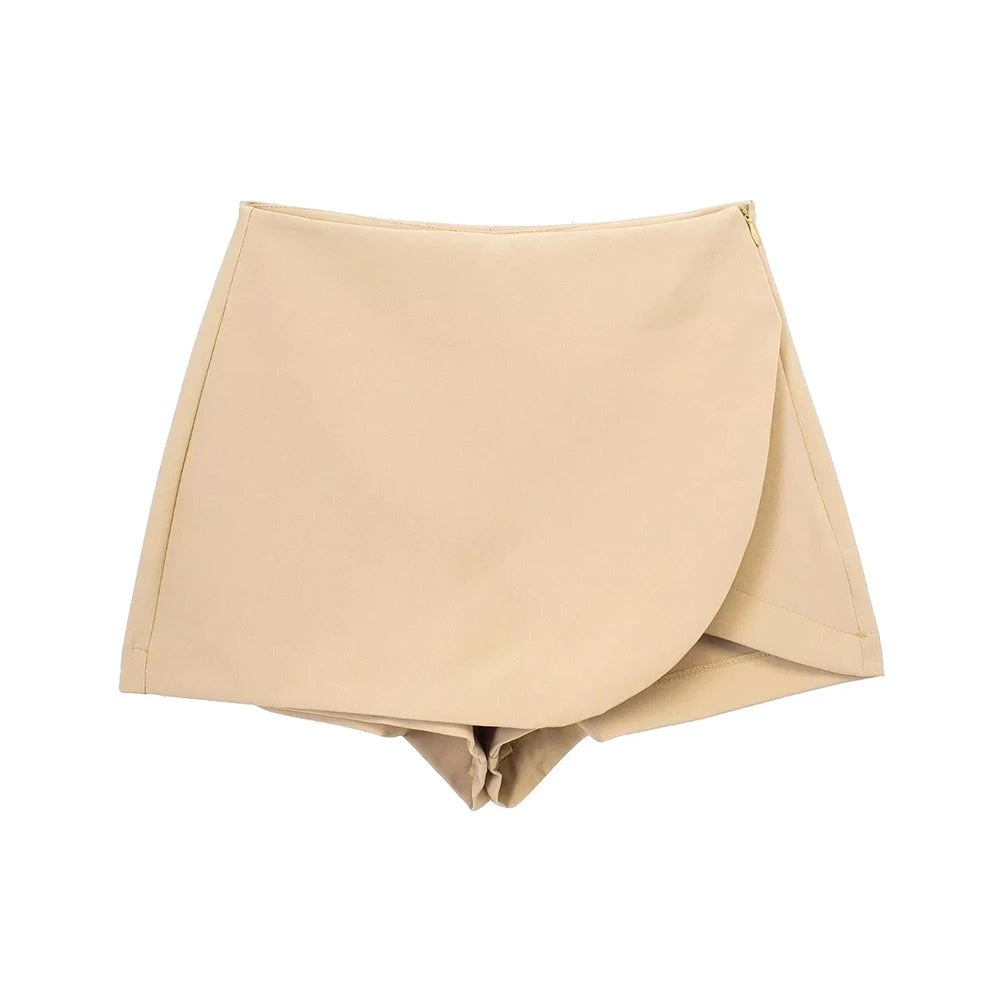 Fashionable Side Zipper Skort