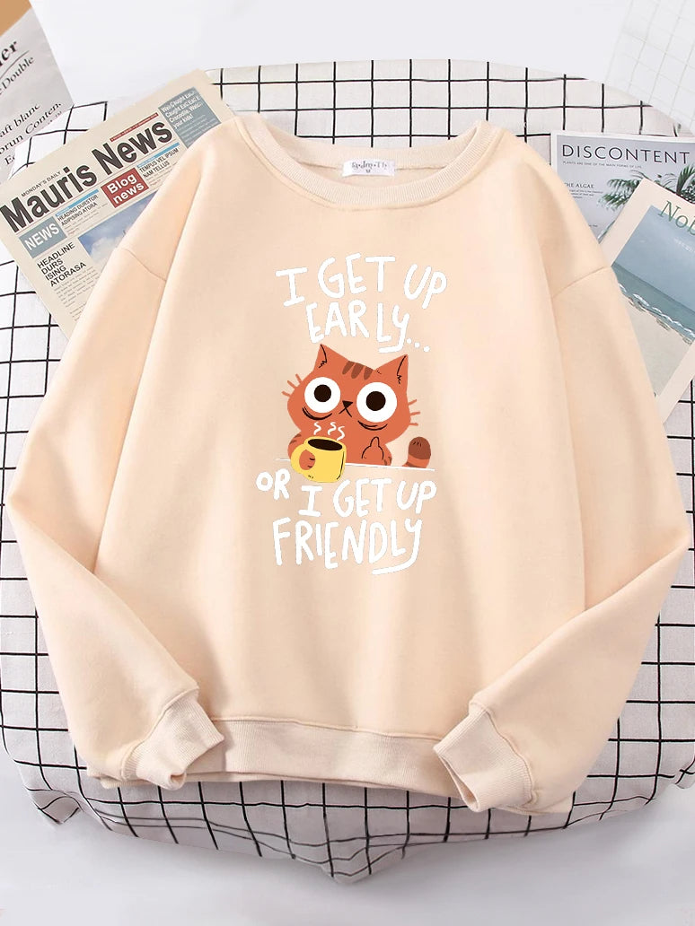 Lazy Cat Harajuku Oversize Hoodie