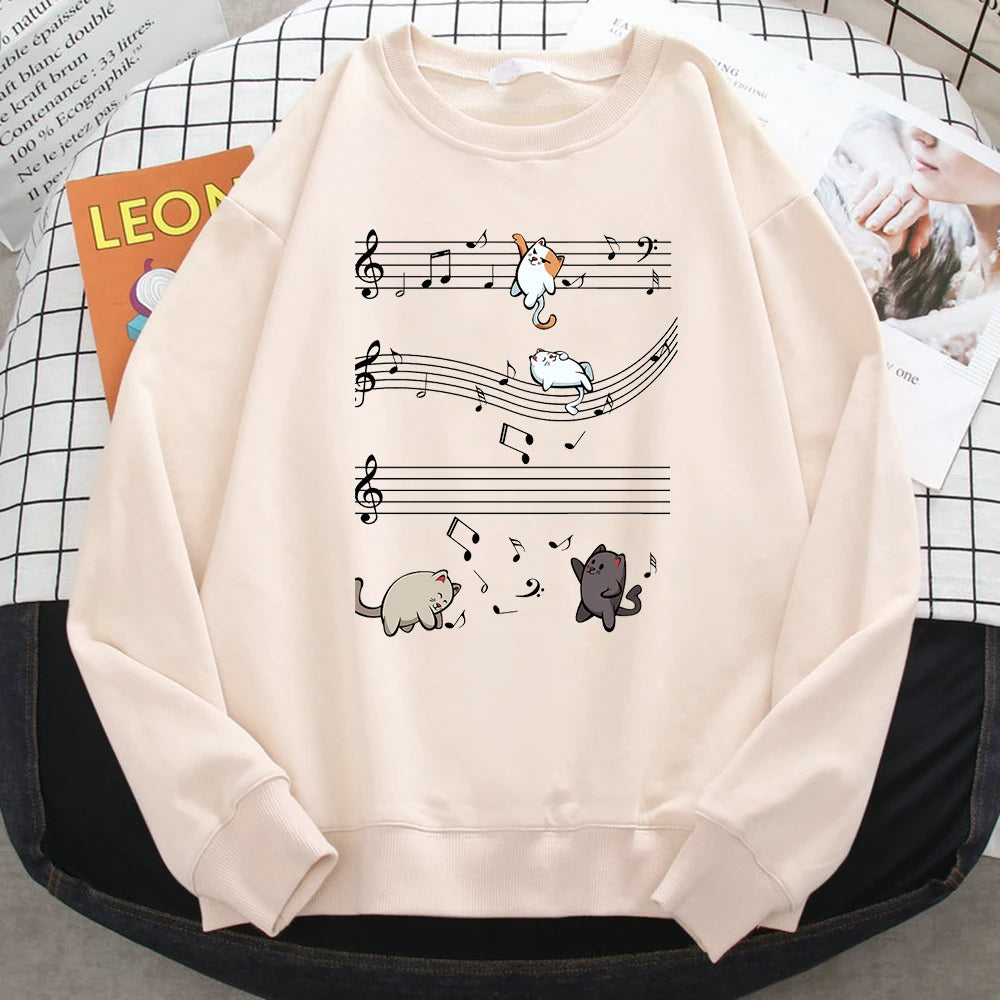 Women's Musical Cat Hoodie