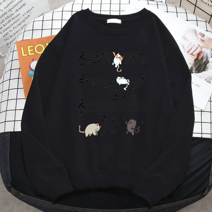 Women's Musical Cat Hoodie