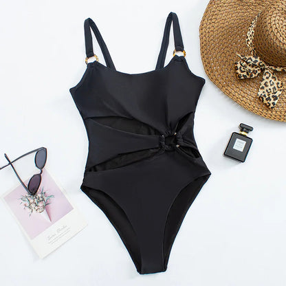 Allure Backless Hollow Swimsuit