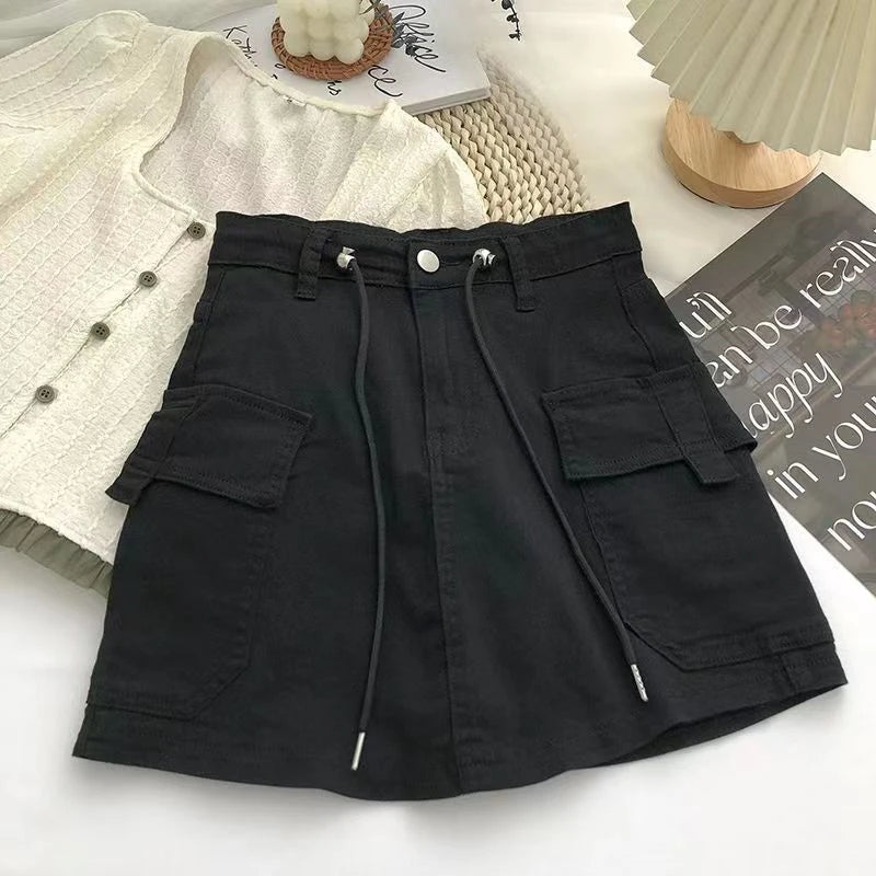 Korean Chic Denim Mini Skirt