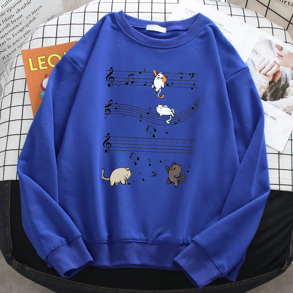 Women's Musical Cat Hoodie