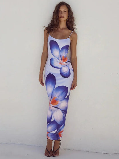 Mozision Floral Elegance Midi Dress