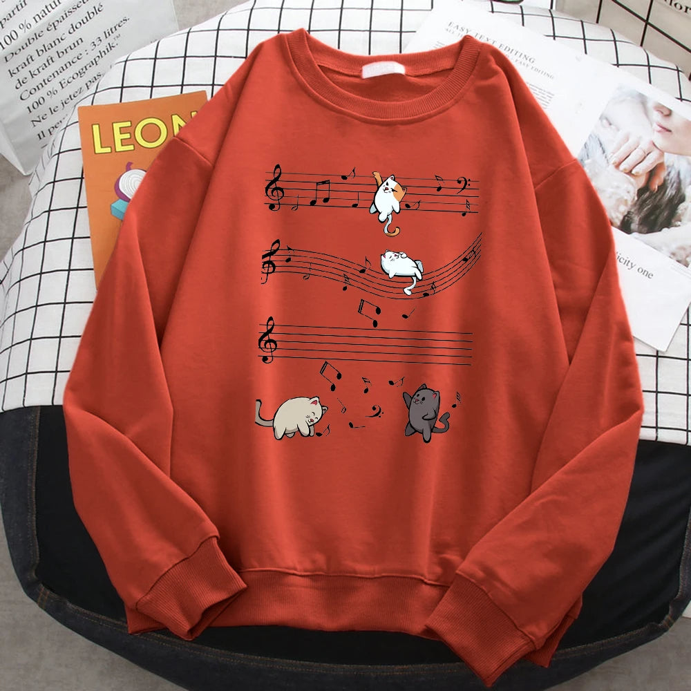 Women's Musical Cat Hoodie