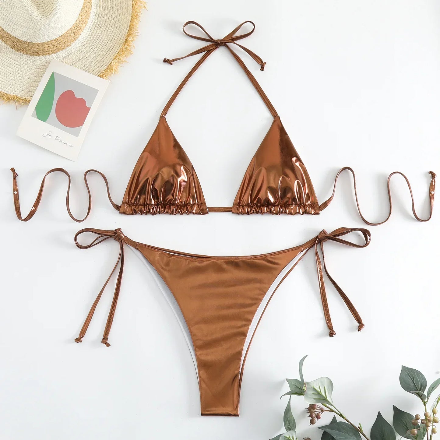 Metallic Goddess Swimwear Set