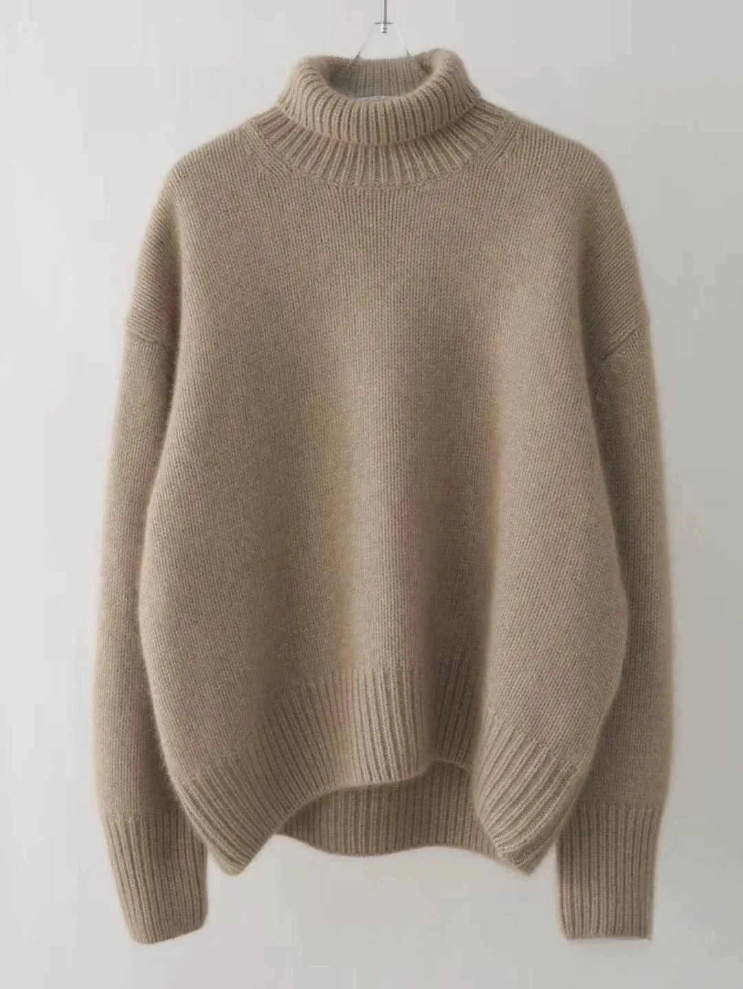 Luxe Cashmere Turtleneck Relaxed Fit Sweater for Fall & Winter