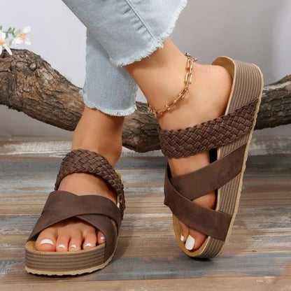 EcoComfort Cork Platform Sandals