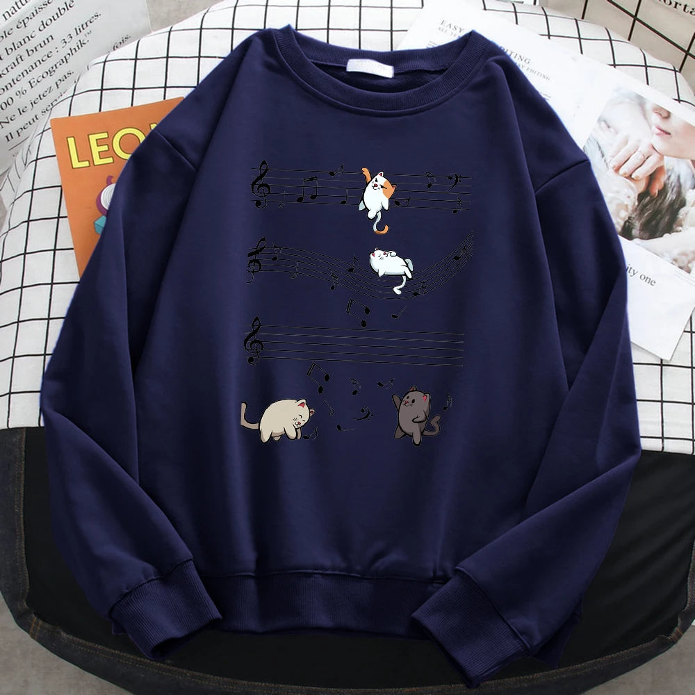 Women's Musical Cat Hoodie