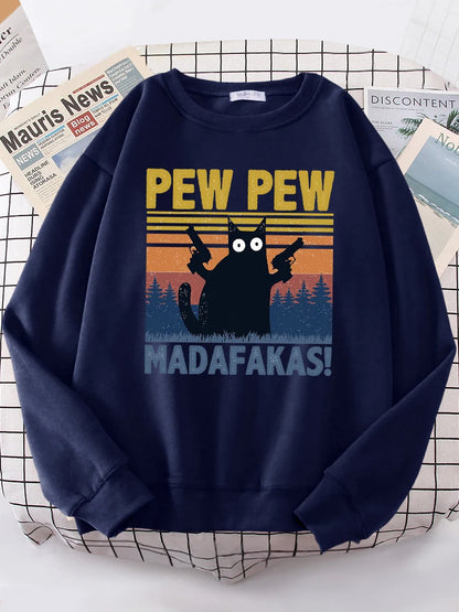 High Quality Pew Pew Cat Hoodie