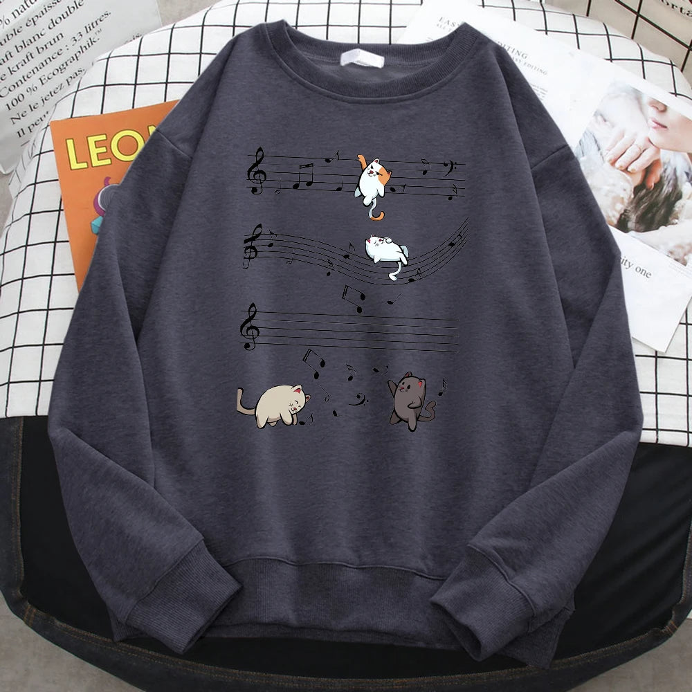 Women's Musical Cat Hoodie