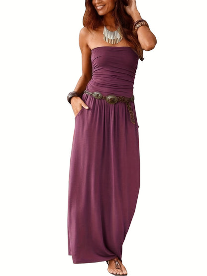 Solid Slim Tube Outfits Date Night Dress