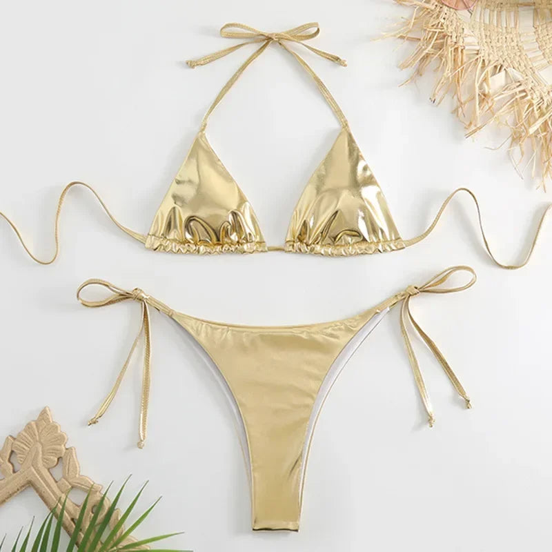 Metallic Goddess Swimwear Set