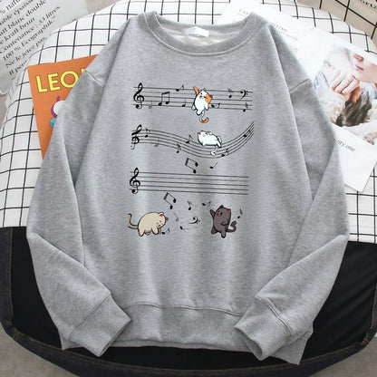 Women's Musical Cat Hoodie