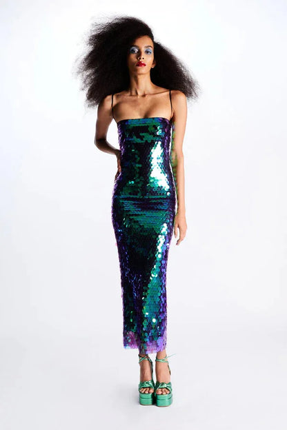 Beaded Goddess Party Dress