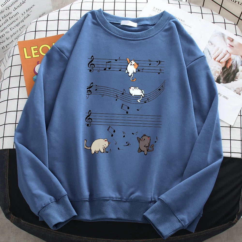 Women's Musical Cat Hoodie