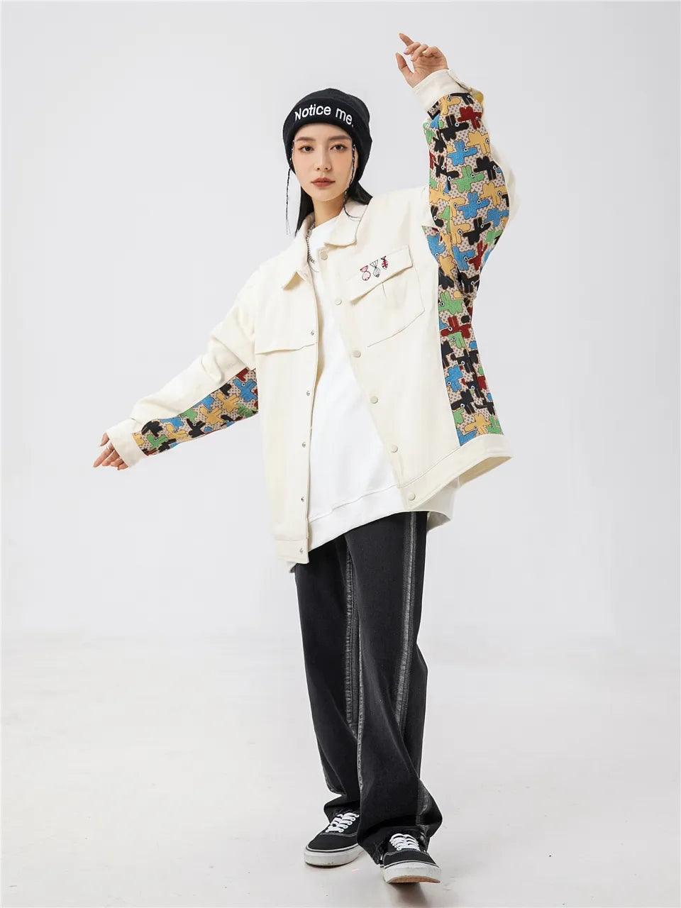 Korean Fashion Inspired Women's Autumn Jacket with Flocking Letter - itsshirty