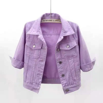 Springtime Spectrum Denim Jacket