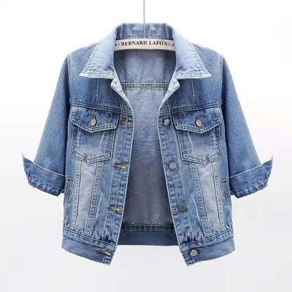 Springtime Spectrum Denim Jacket